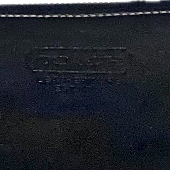 Coach Small Black Leather Wristlet Top Zip Closure Adjustable Strap 7"x4.5" EUC - Picture 7 of 14